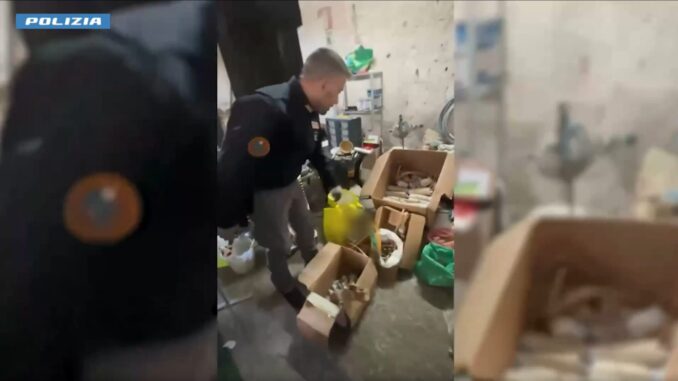 Polizia smantella fabbrica illegale di botti a Sant’Antimo