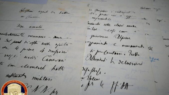 Mussolini, appunti su Hitler tornano all’Archivio di Stato